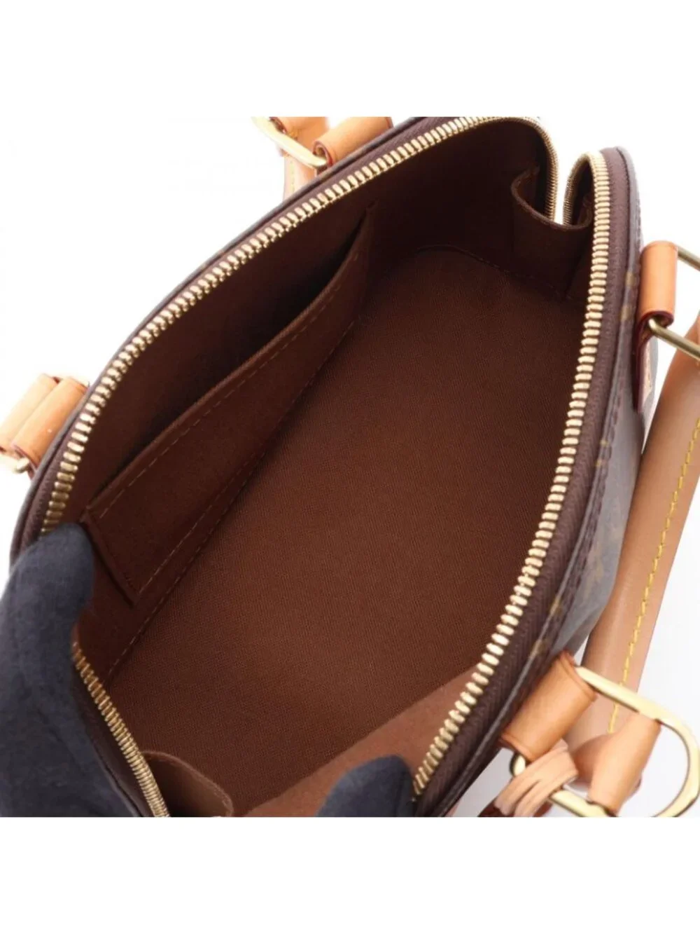 Louis Vuitton Alma BB Monogram 2-Way Canvas Leather Handbag
